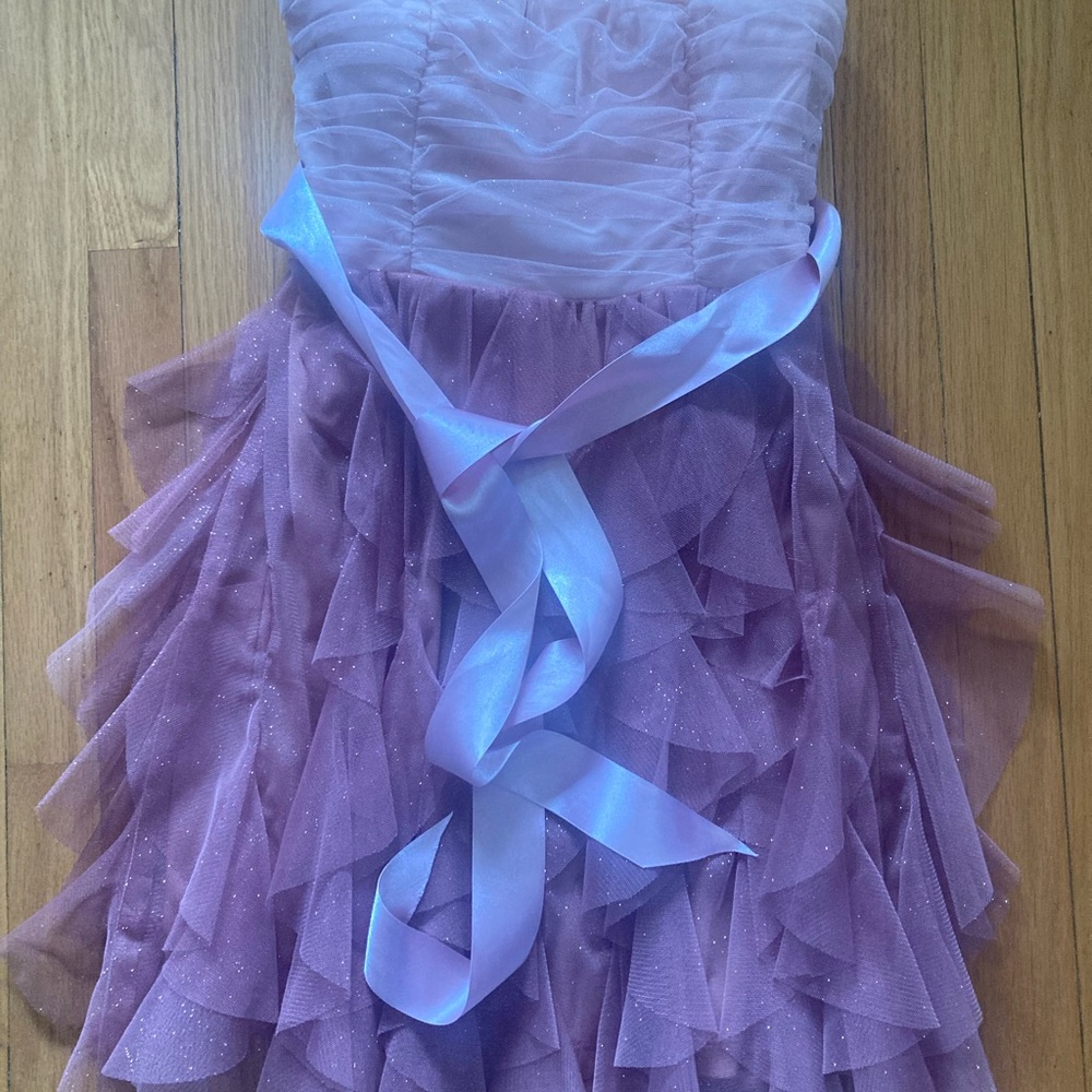 Teeze Me Pink Sparkling Layered Size 9 Dress